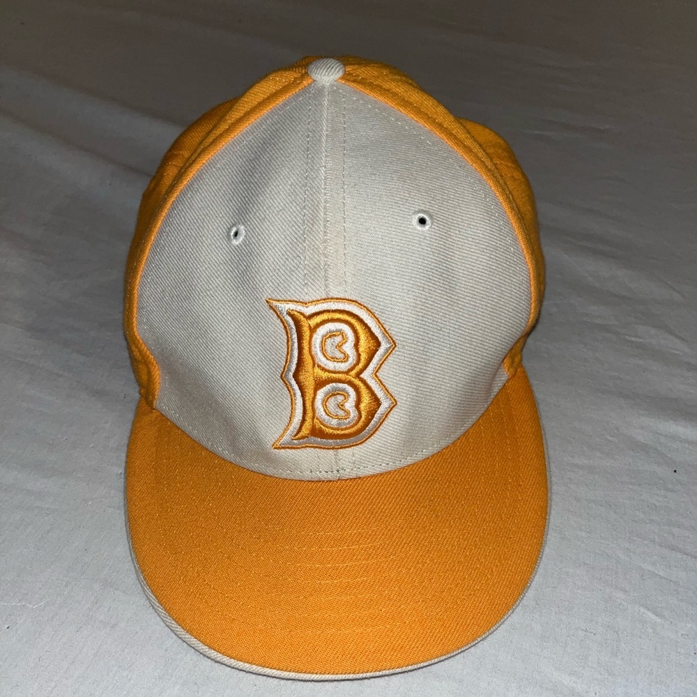 Vintage 1946 Brooklyn Dodgers Baseball Cap Orange And Cream Size 7 5/8